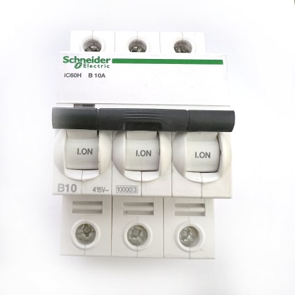 Schneider Electric iC60H A9F53310 B10A B10 10A 10 Amp 3 Pole Phase MCB Circuit Breaker Type B